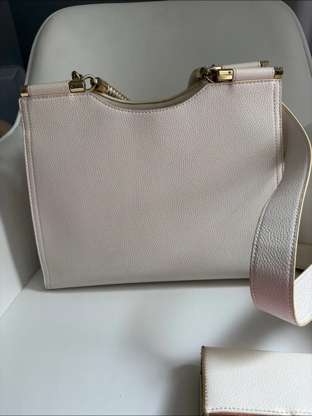 Bebe Leather Shoulder Bag with Tassel & Matching Wallet
